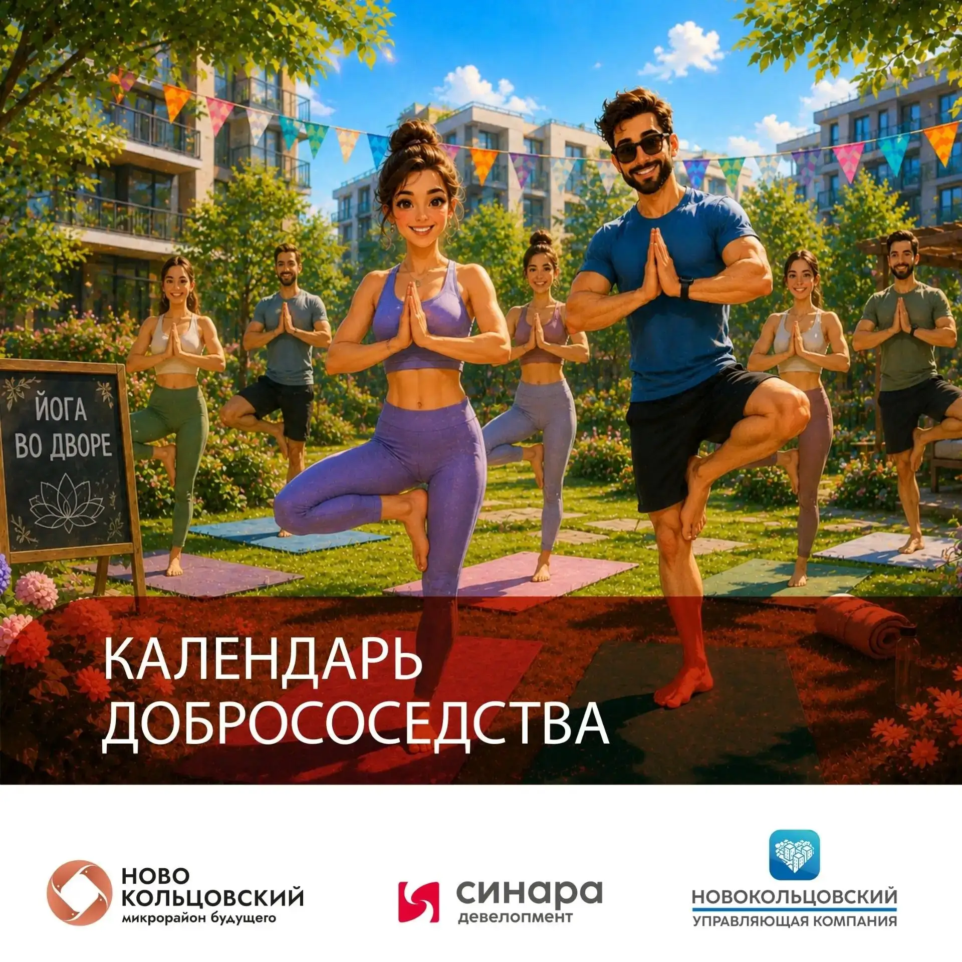 🧘‍♀️🌿 Дорогие жители района Новокольцовский! 🌿🧘‍♂️

Приглашаем вас на утреннюю йогу для взрослых