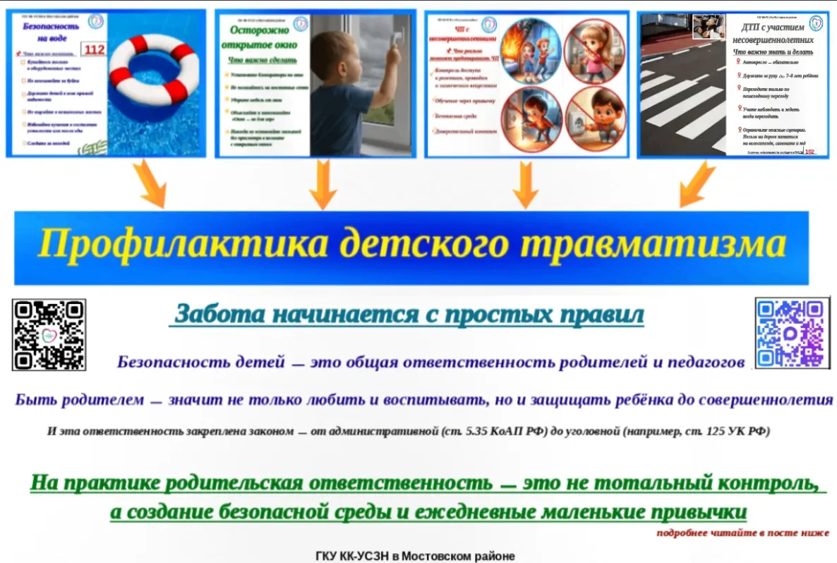 📌 Профилактика детского травматизма: забота начинается с простых правил