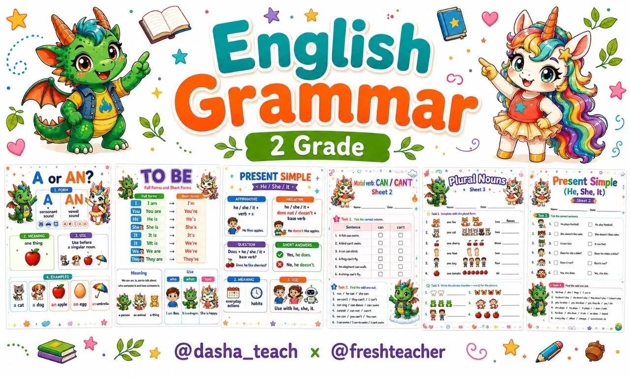📕 Grade 2 Grammar Worksheets