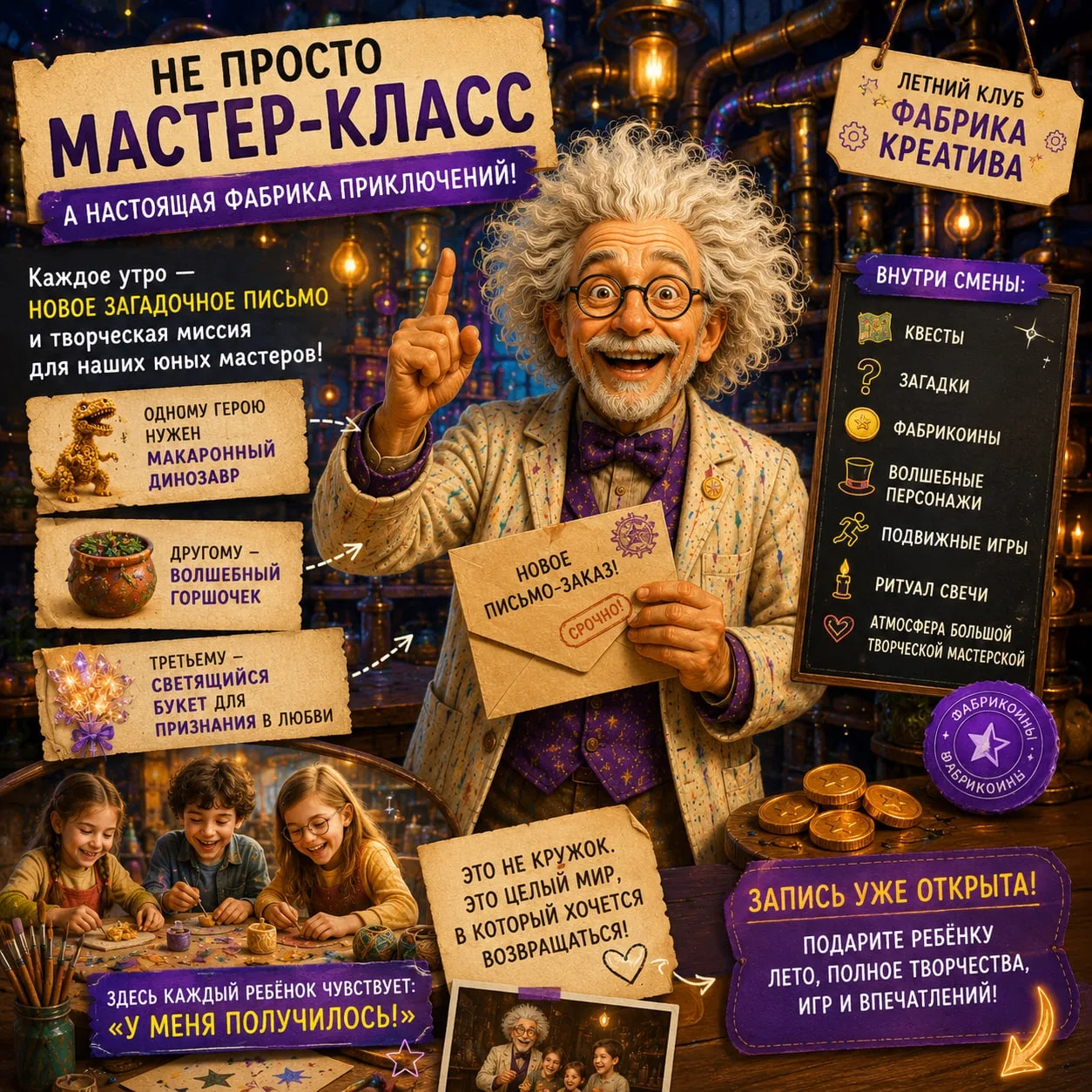 🎨 Смена «Фабрика креатива» — теперь вместо Шрека