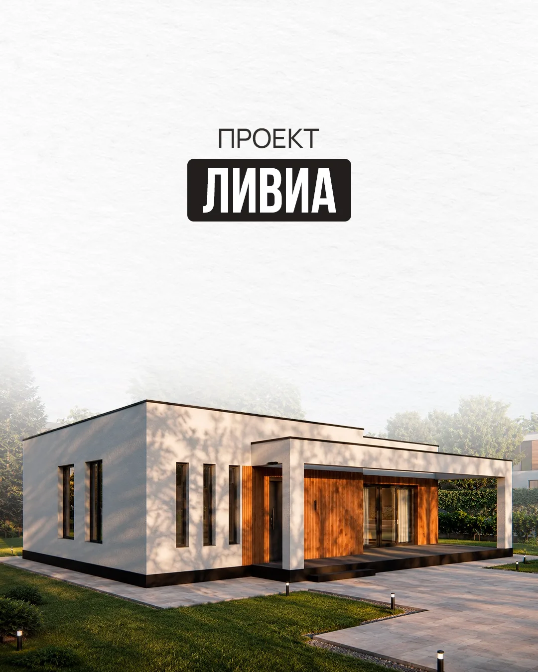 Дом, площадь которого рационально разделена на общую просторную зону, приватные спальни...