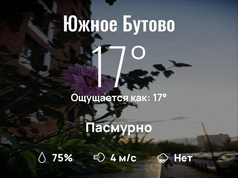 Что с погодой в Южном Бутово?