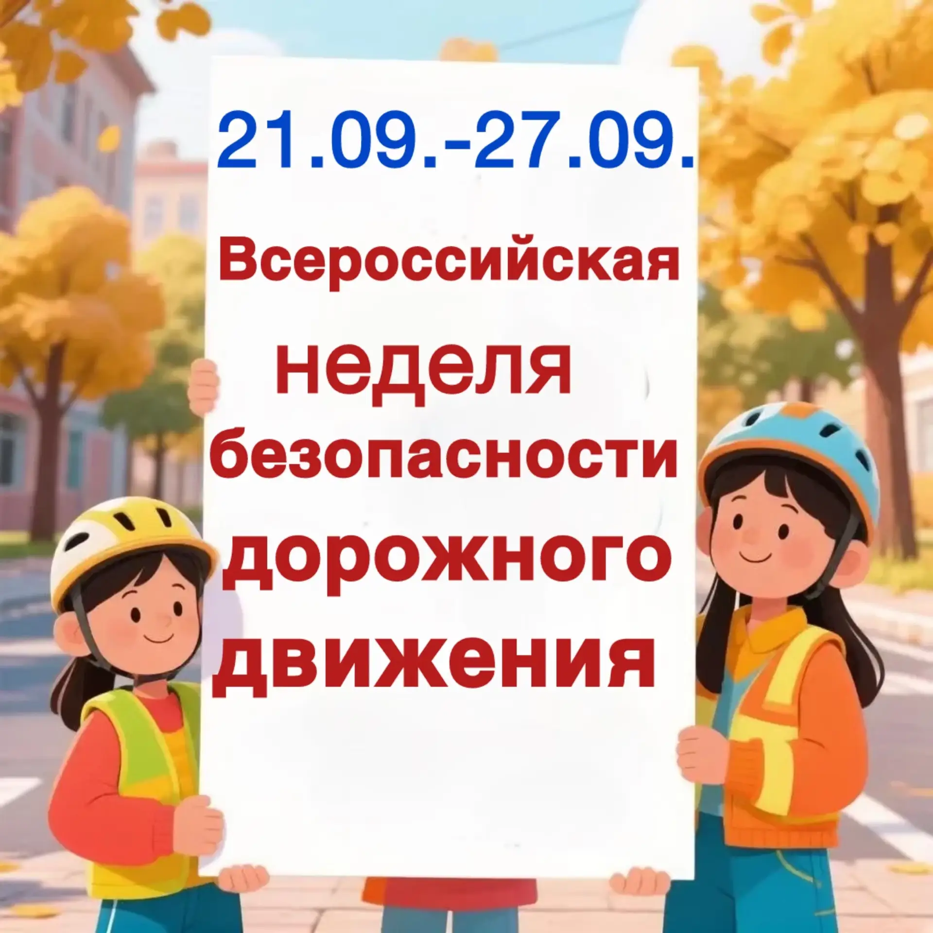 🚦С 21 по 27 сентября пройдет Всероссийская неделя безопасности дорожного движения. Это...