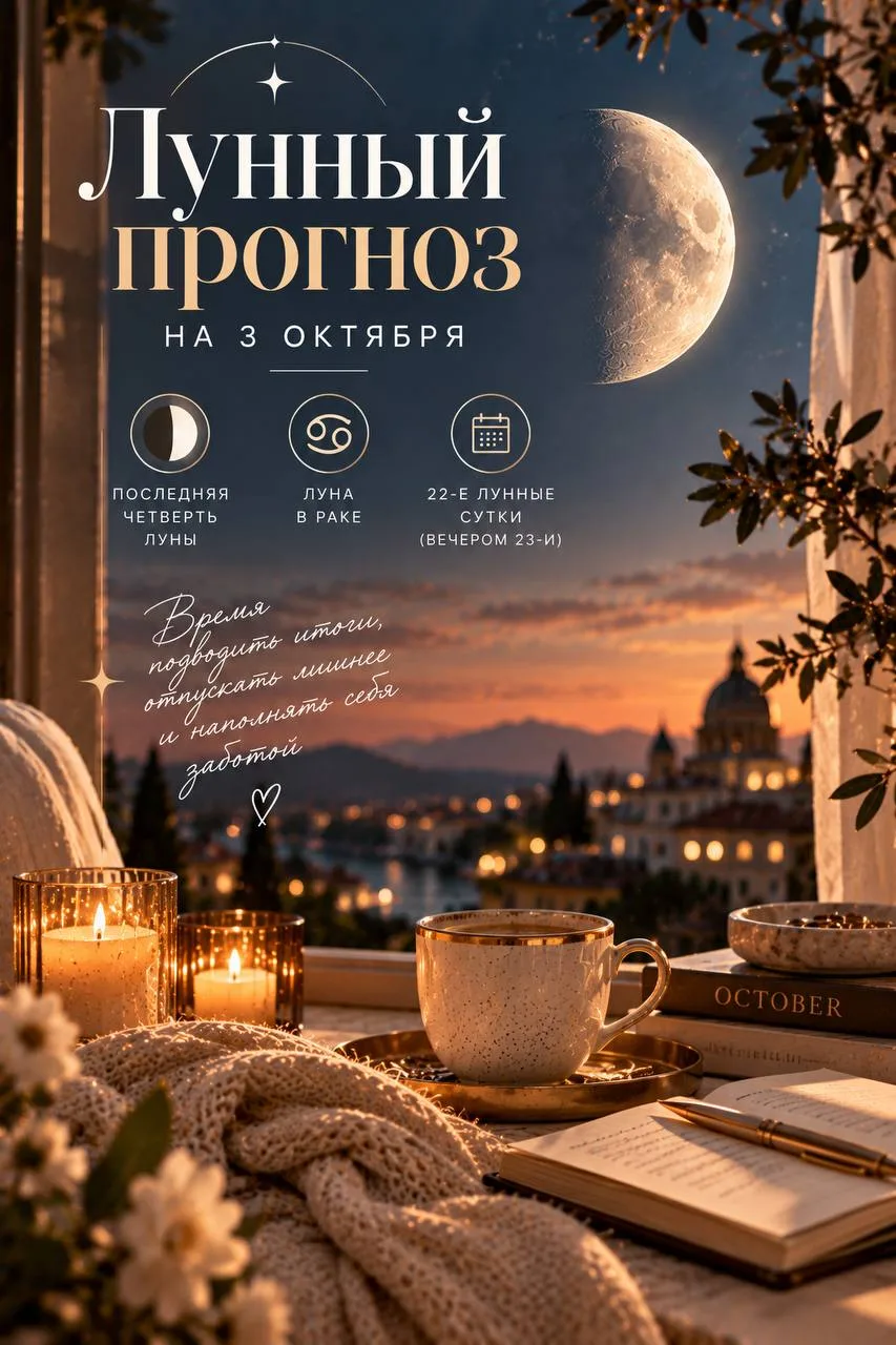 🌙 ЛУННЫЙ ПРОГНОЗ | 3 ОКТЯБРЯ
