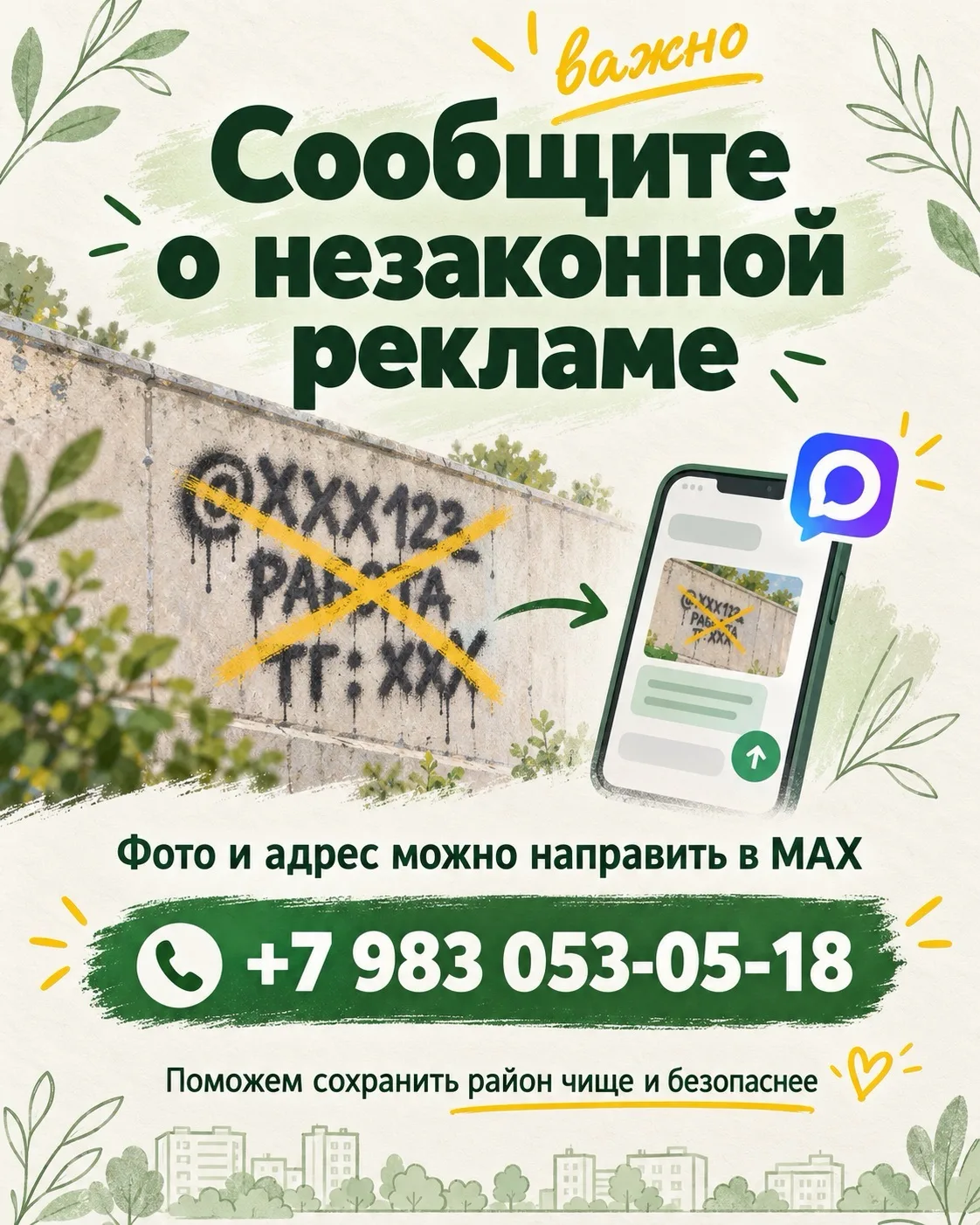 🚫 Опасной рекламе — не место на наших улицах