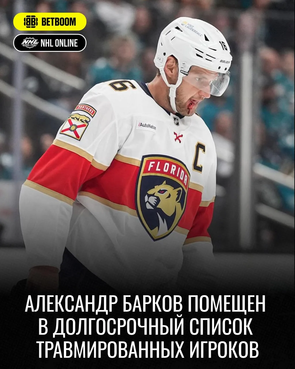 🐆❌ «Флорида» поместила Александра Баркова в долгосрочный список травмированных