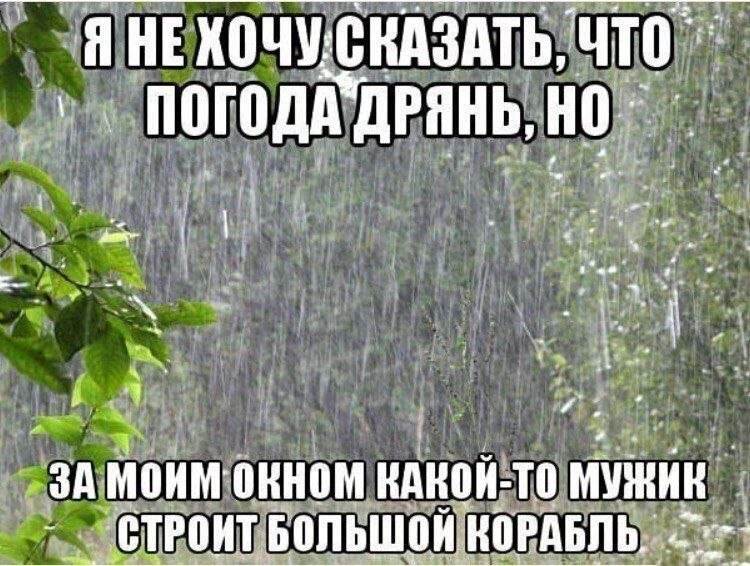 "В деревне Гадюкино дожди.. " ©

Новости о погоде неутешительные. Ближайшие три дня нас ждет крайне 