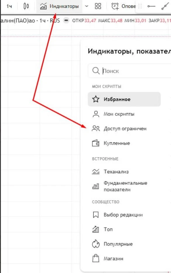 Кого подключила ищем индикатор вот тут.