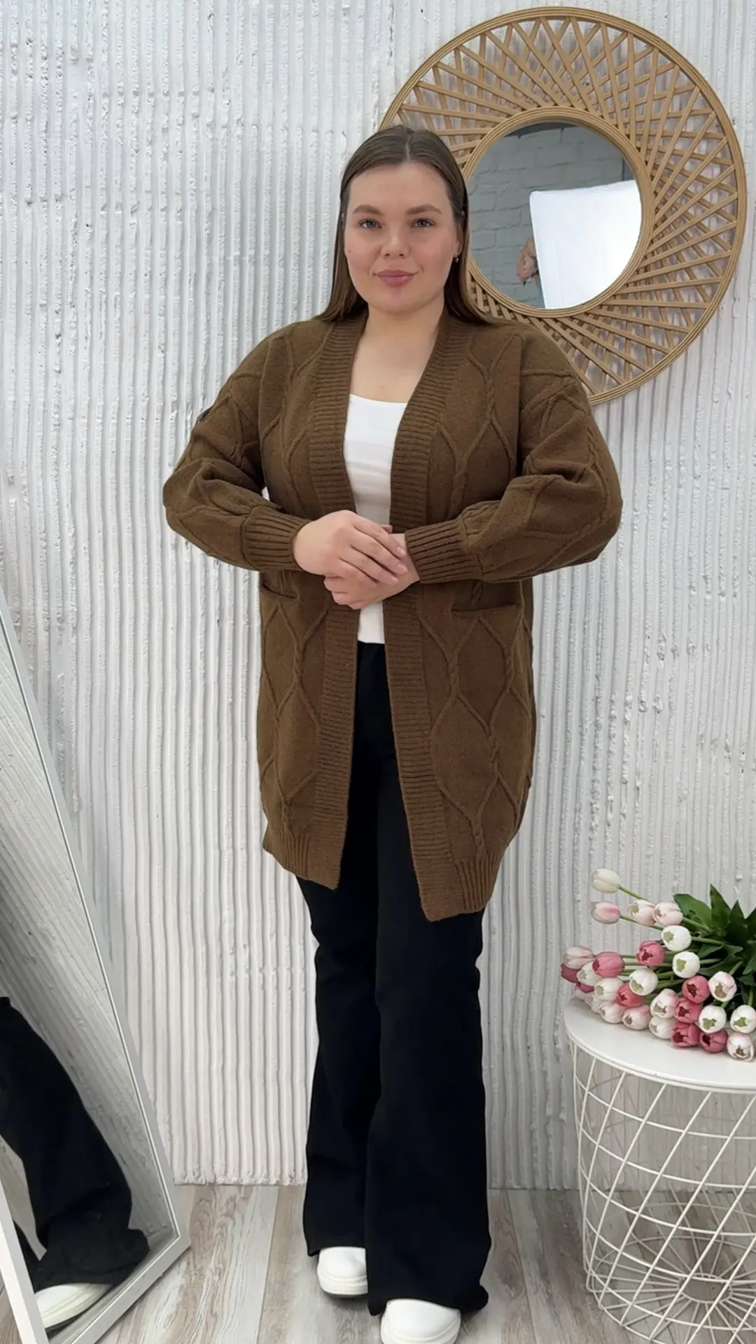 💫 Кардиган - 2700₽, 46-52, коричневый, черный 😍