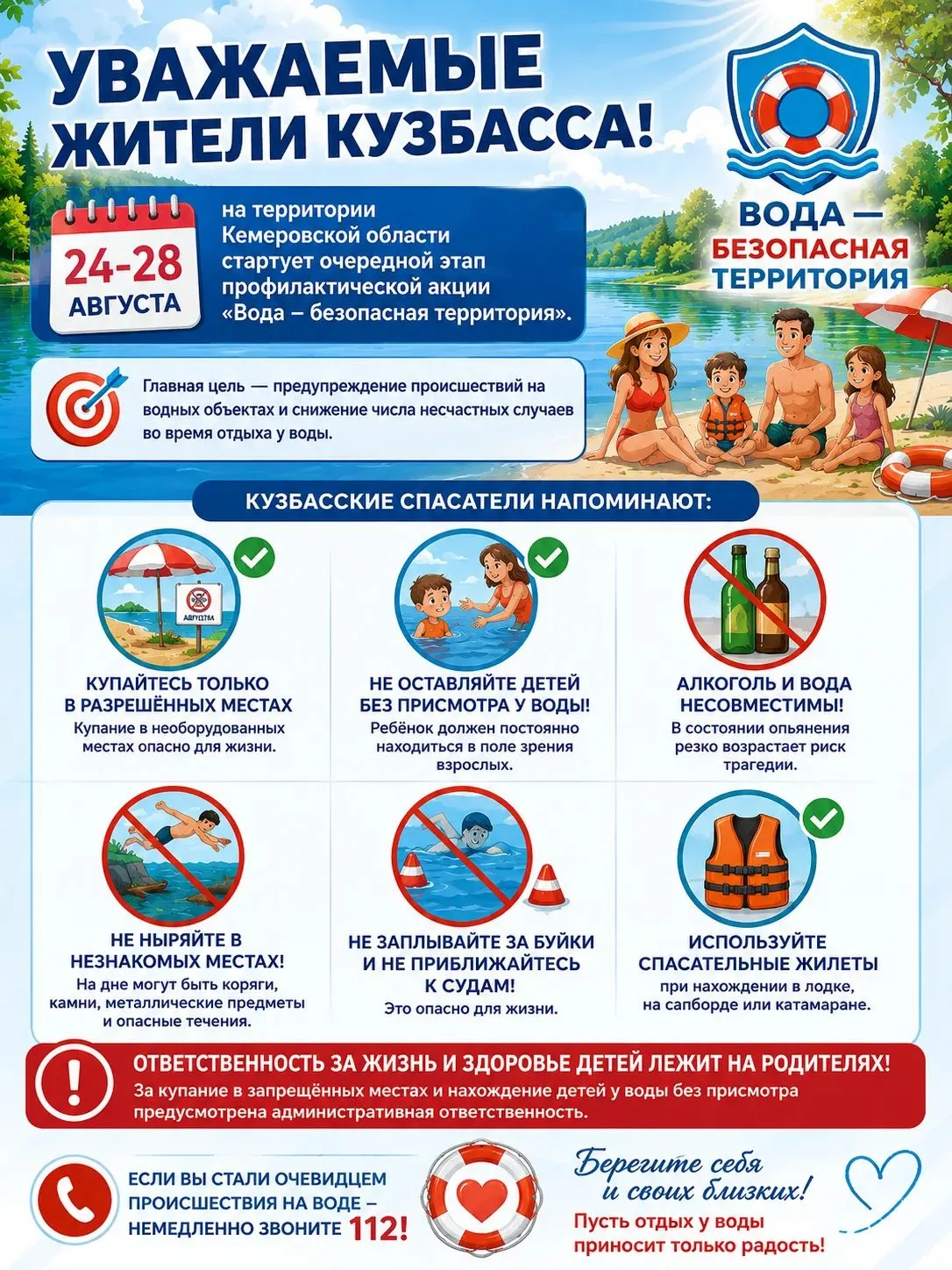 Уважаемые жители Кузбасса! 🌊