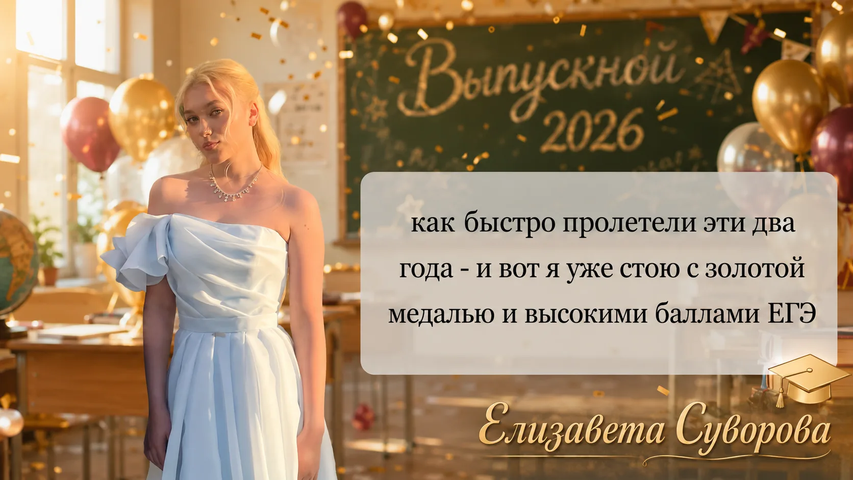 #нашивыпускники
Как быстро пролетели эти два года — и вот я уже стою с золотой медалью и высокими ба