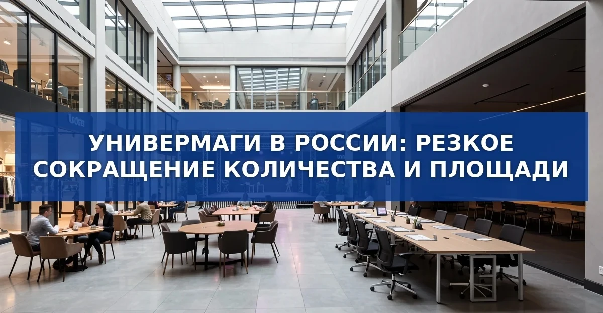 Сокращение количества и площади универмагов в России