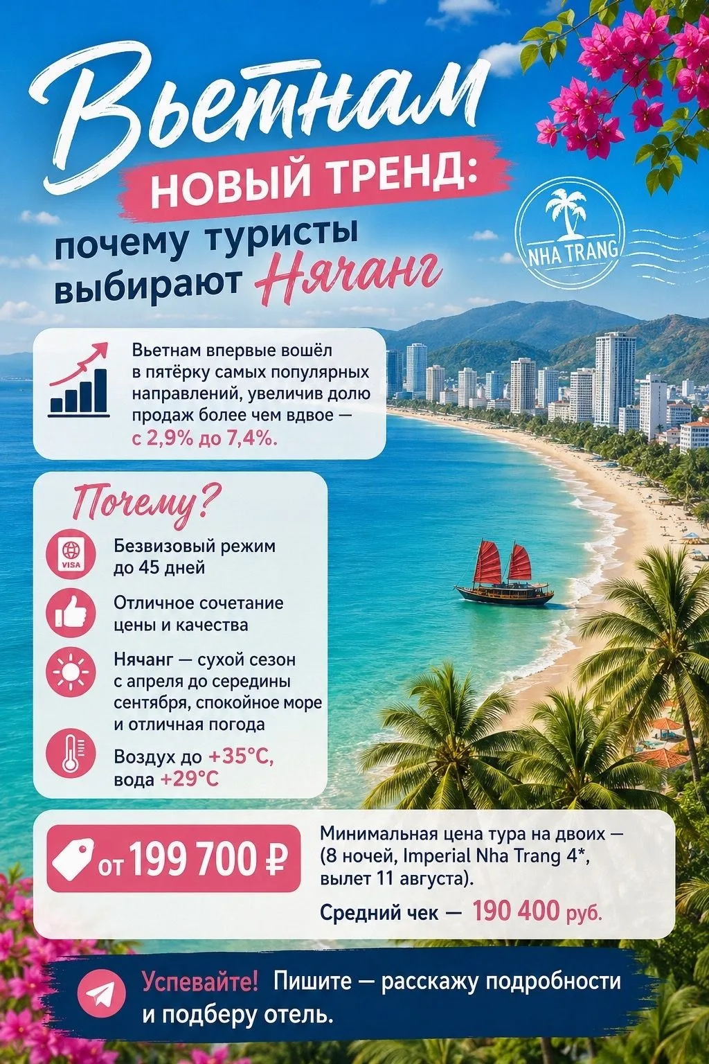 Вьетнам - новый тренд: почему туристы выбирают Нячанг😏
