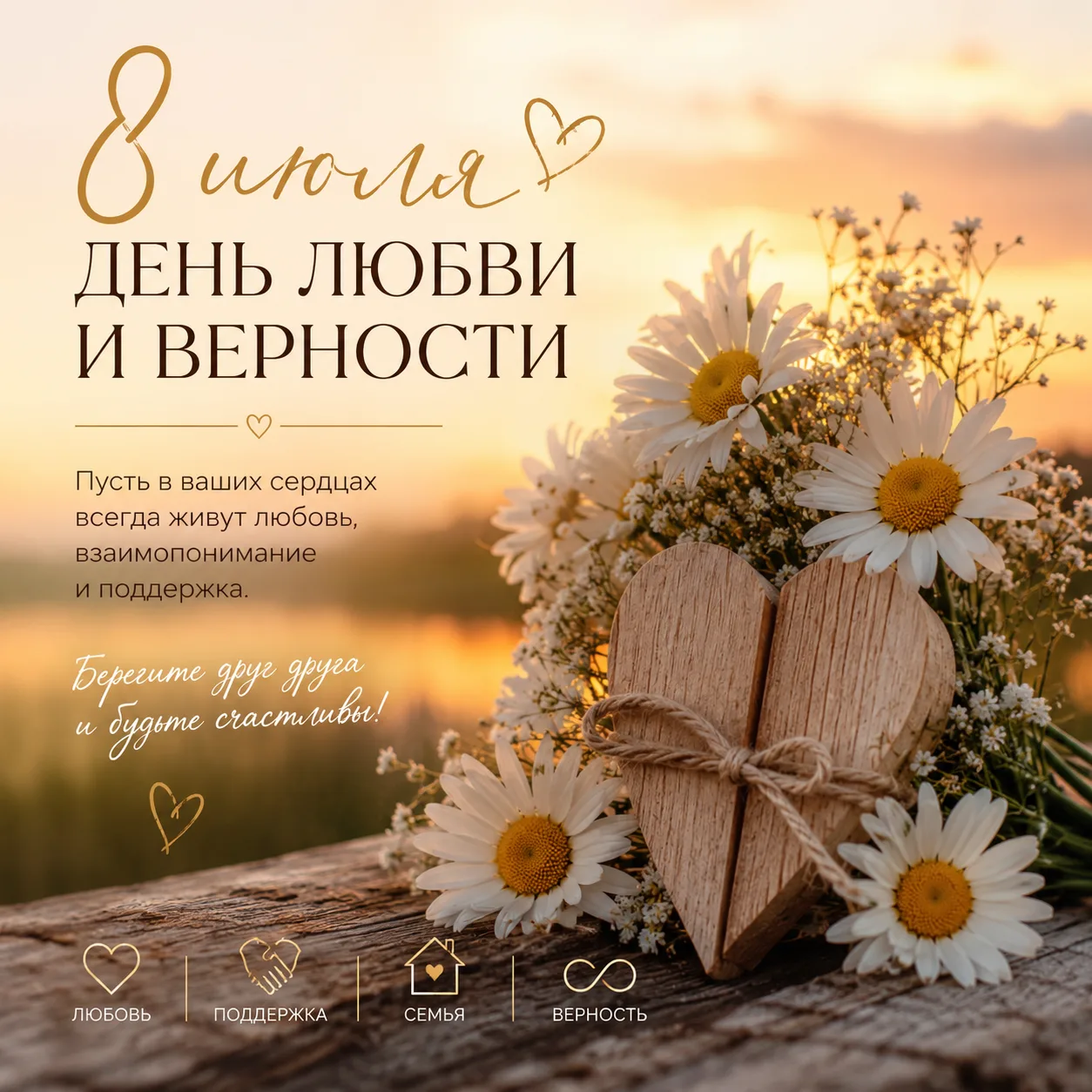 ❤️🌼 С Днём семьи, любви и верности!