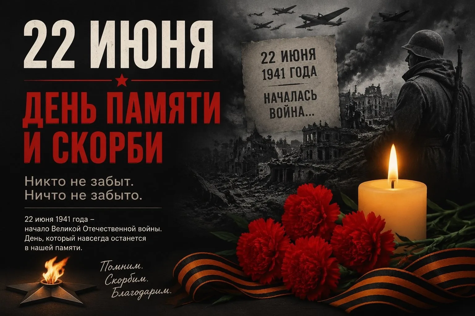 🙏 22 июня. День памяти и скорби.

Сегодня мы склоняем головы в память о тех, кто не вернулся с поле