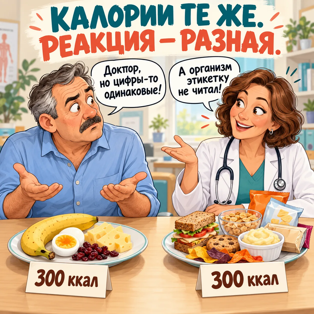 🍪 Калории те же, а тело реагирует иначе