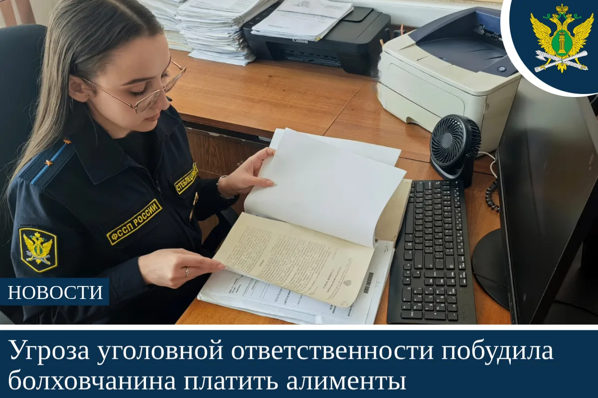 Угроза уголовной ответственности побудила болховчанина платить алименты