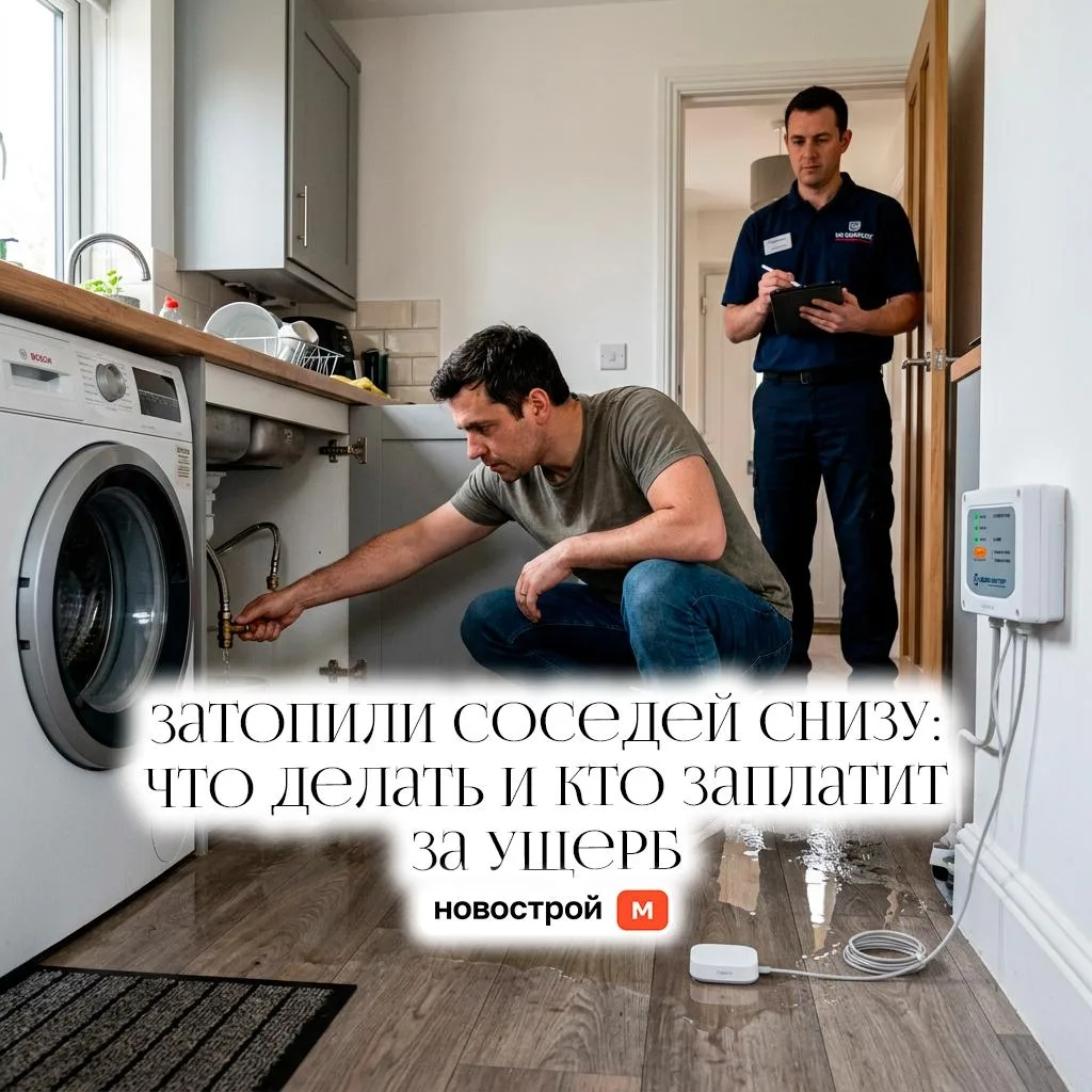 💧 Затопили соседей снизу: что делать и кто заплатит за ущерб