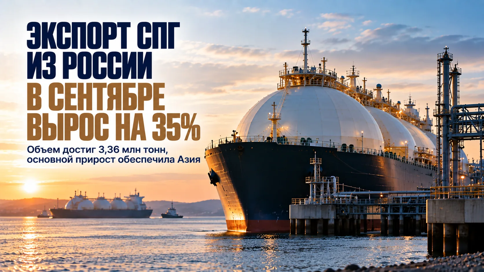 🇷🇺 Экспорт СПГ из России в сентябре вырос на 35%