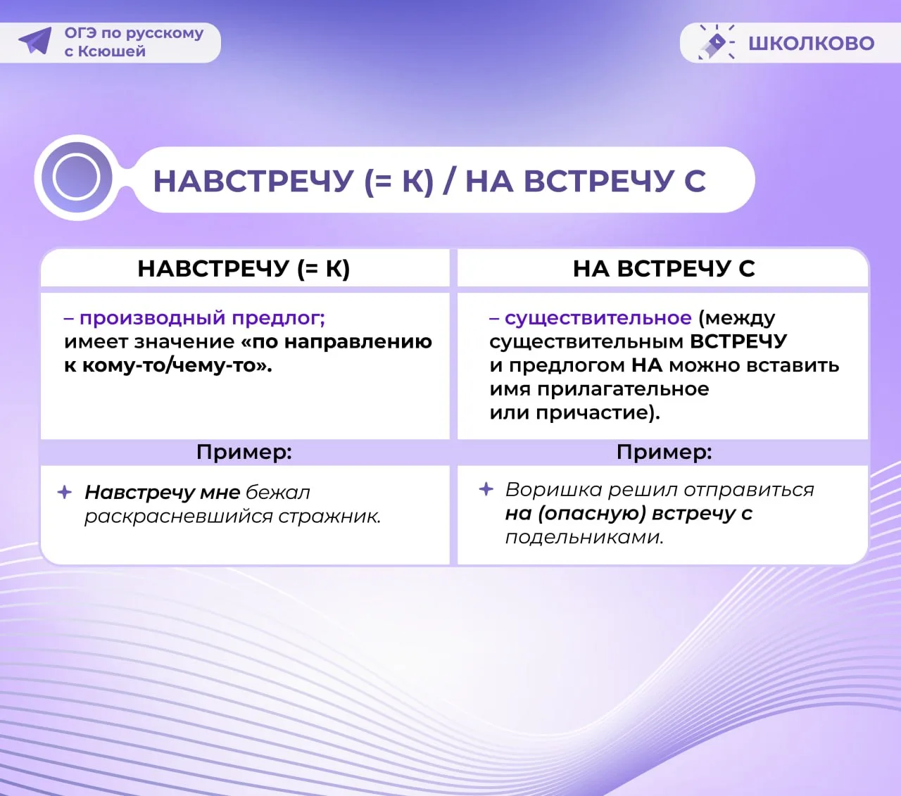 Вторая часть теории по написанию производных предлогов 🌸  Рассмотрим теперь их слитное написание  #з