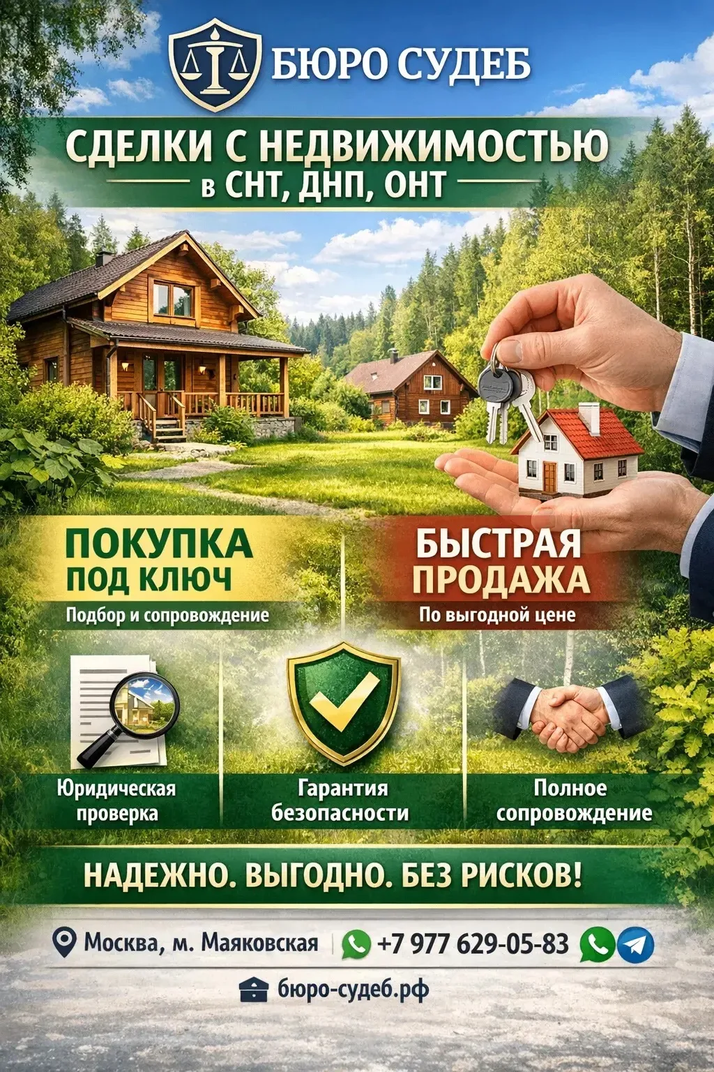 Профессиональное сопровождение сделок с недвижимостью в СНТ, ДНП и ОНТ