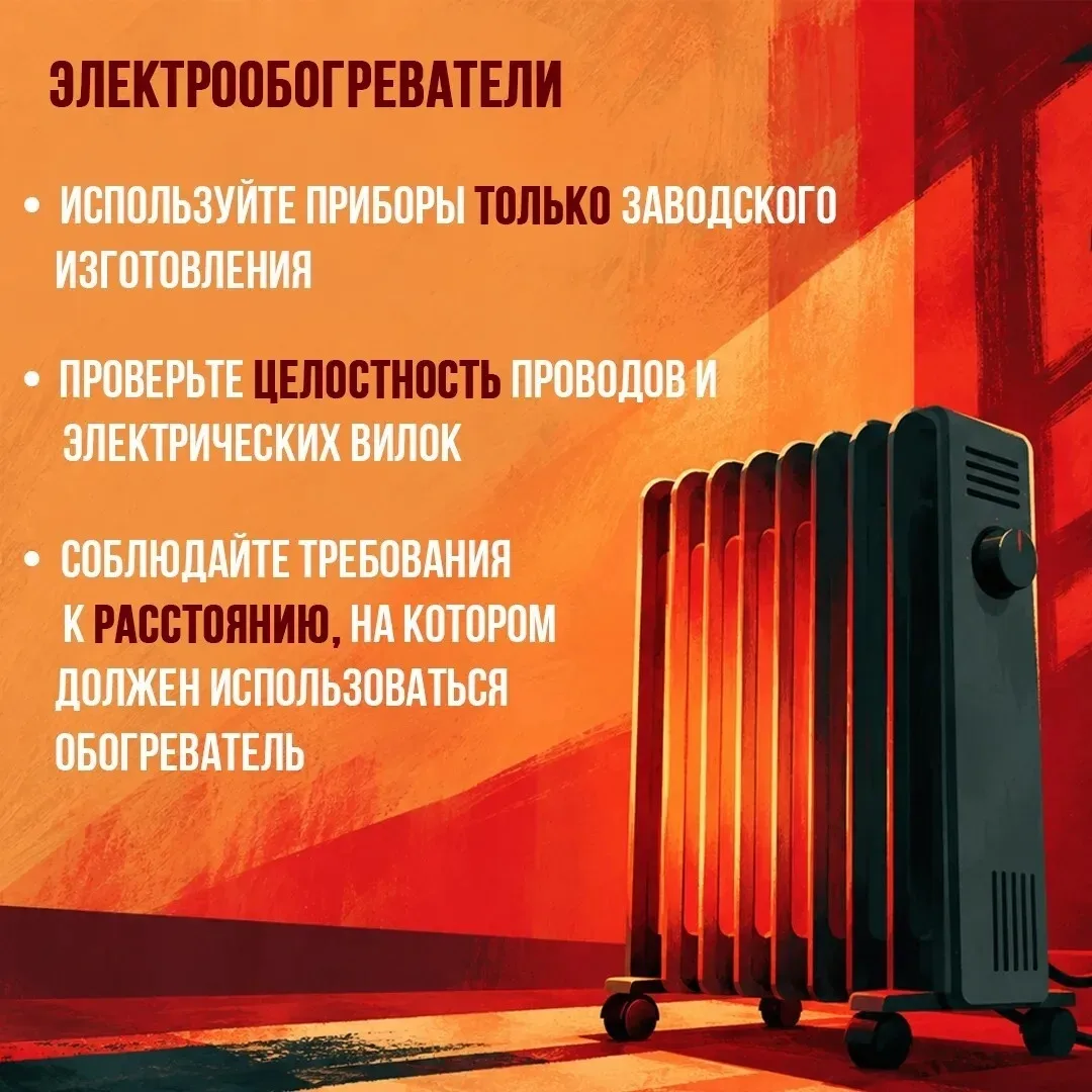 Осенью растут риски пожаров из-за неправильного использования отопительных и обогревате...