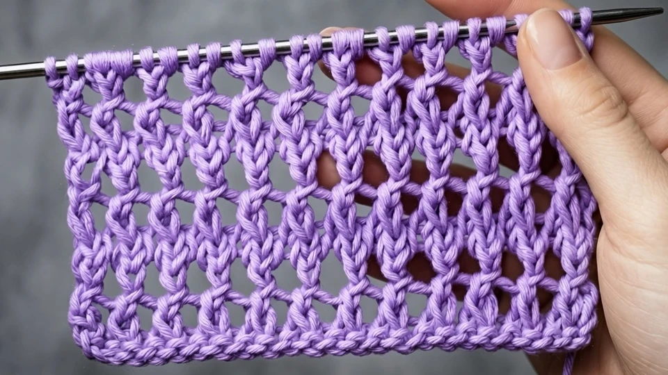 🧶 «Ажур А-ля крючок» — имитирует вязание крючком