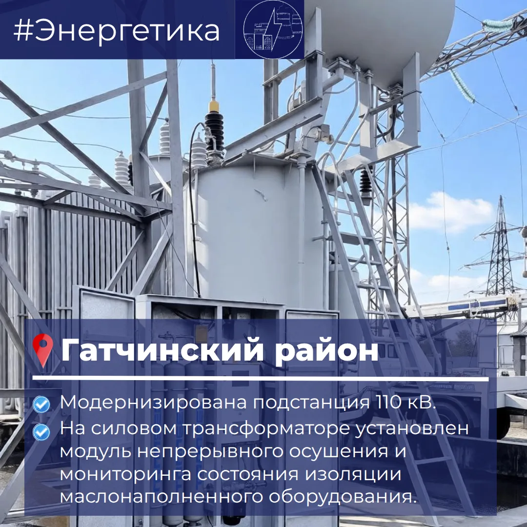 ⚡️В Гатчинском районе повысили надежность подстанции 110 кВ