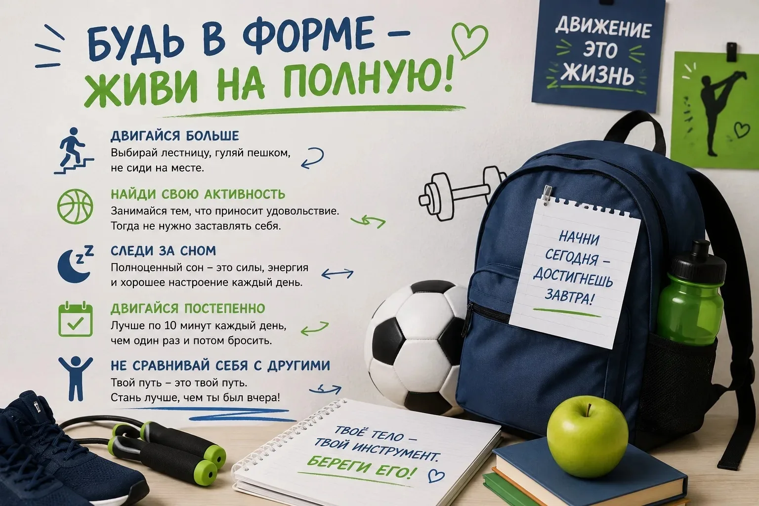Физическая форма школьника это не только спортзал и строгие диеты. Это энергия, настроение и уверенн