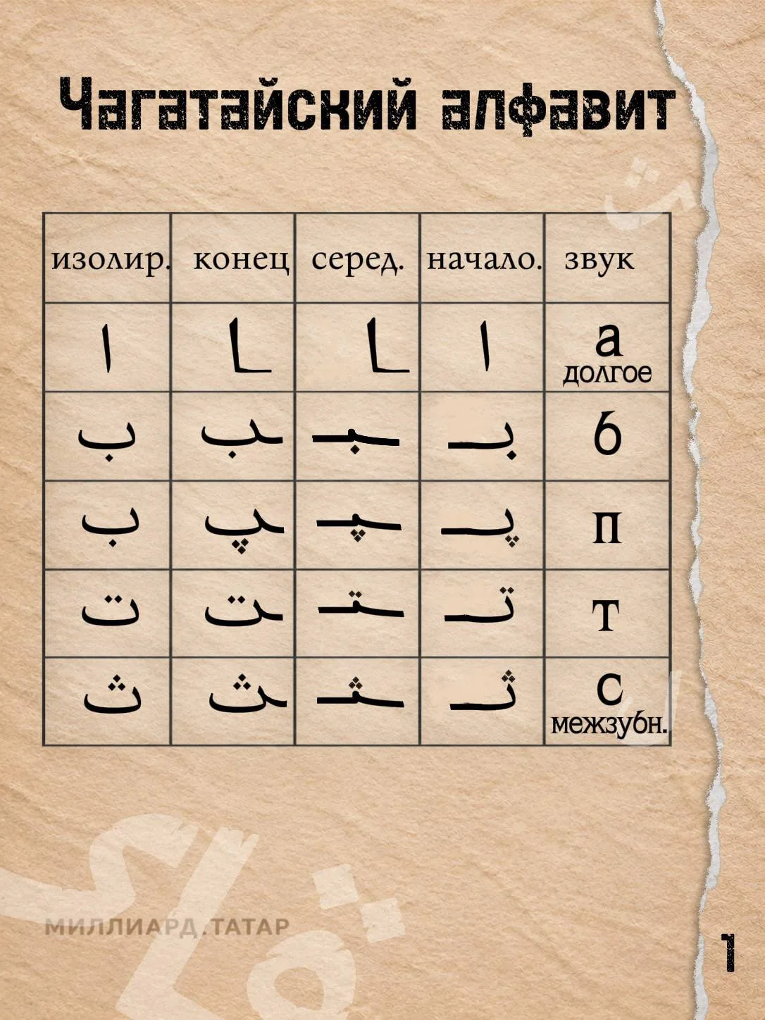 Алфавит чагатайского языка! 🐉