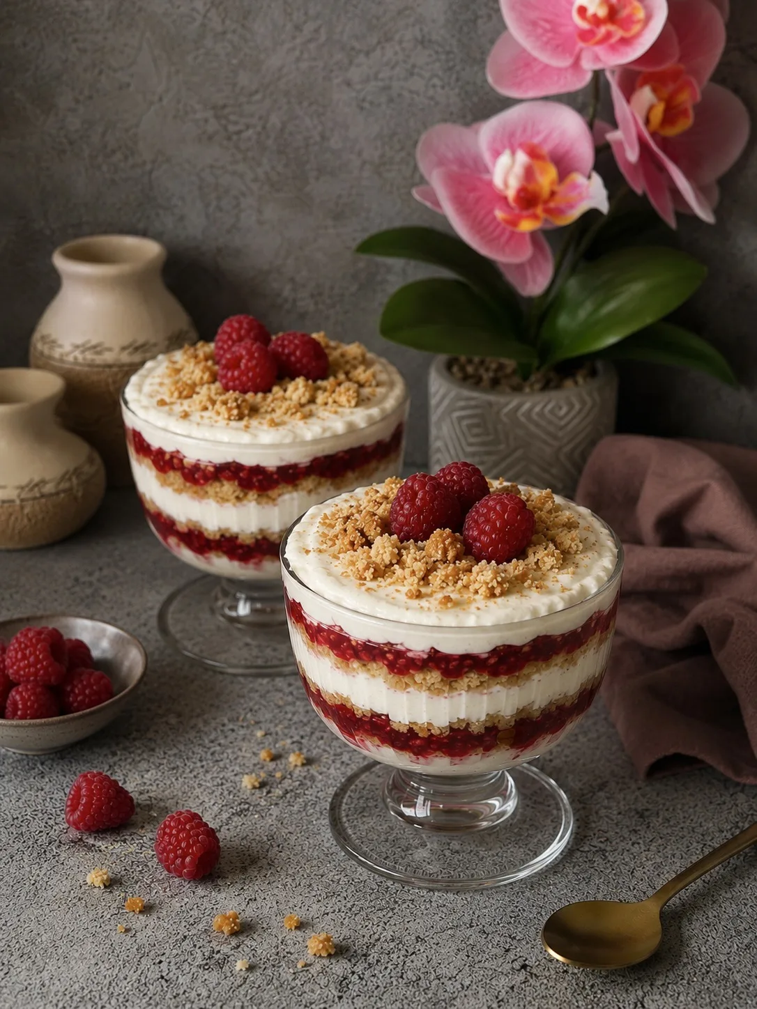 🍧 КЕТО-ТРАЙФЛ С МАЛИНОЙ 🍧
Этот кето-трайфл тает во рту, выглядит как дорогой ресторанный десерт, н