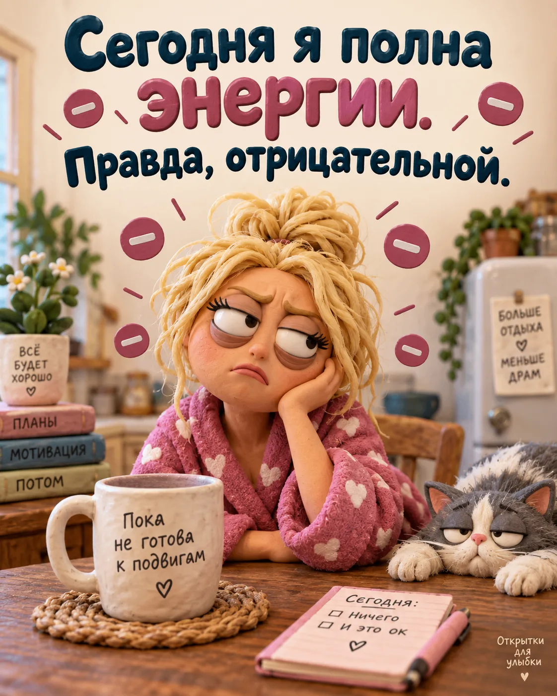 «Сегодня я полна энергии. Правда, отрицательной»