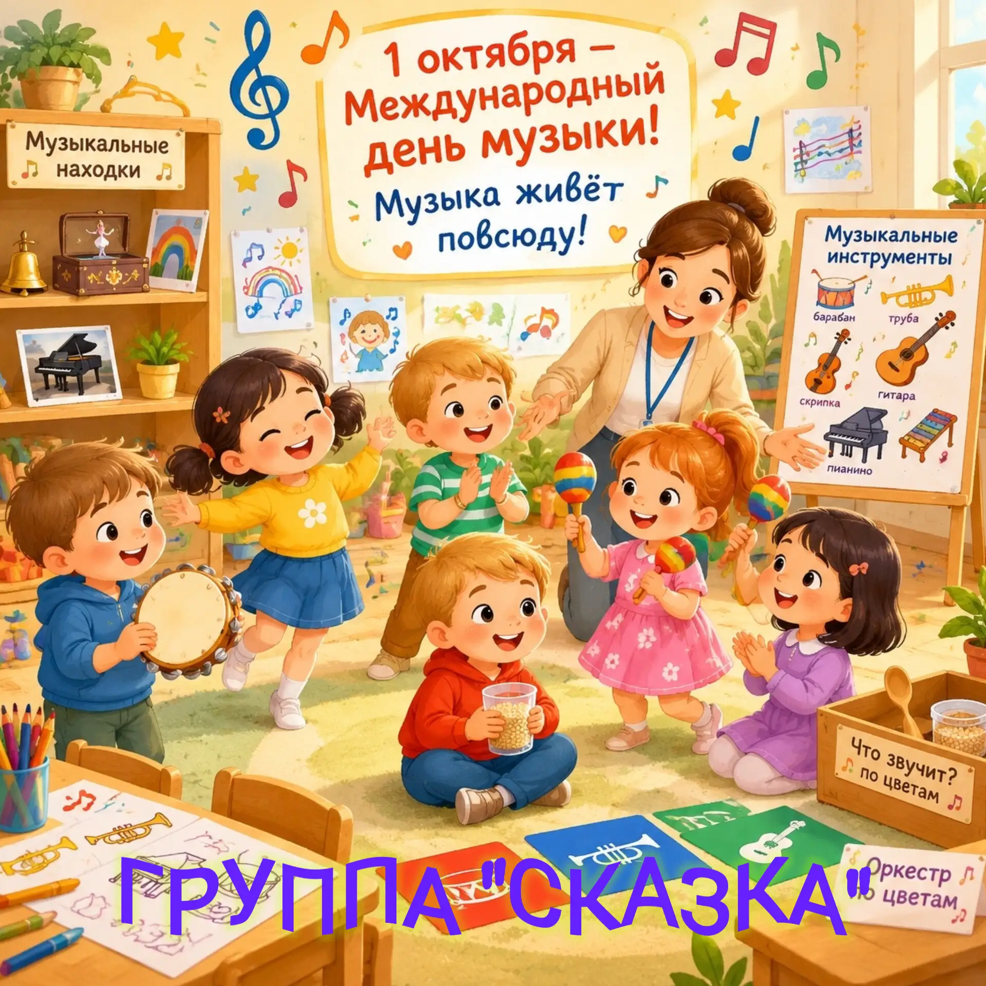 ✨День музыки в группе «Сказка».