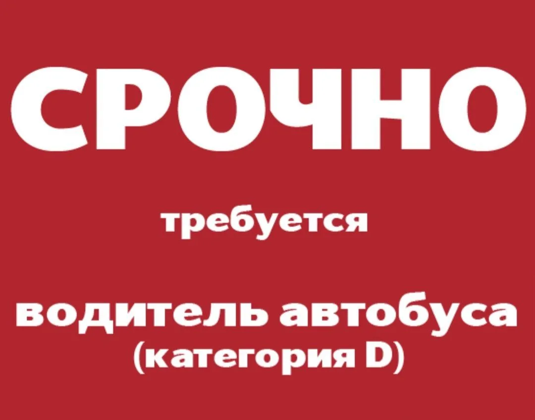 🚌 Требуются водители категории D (автобус) для работы на автобусных маршрутах Белогорского муниципа