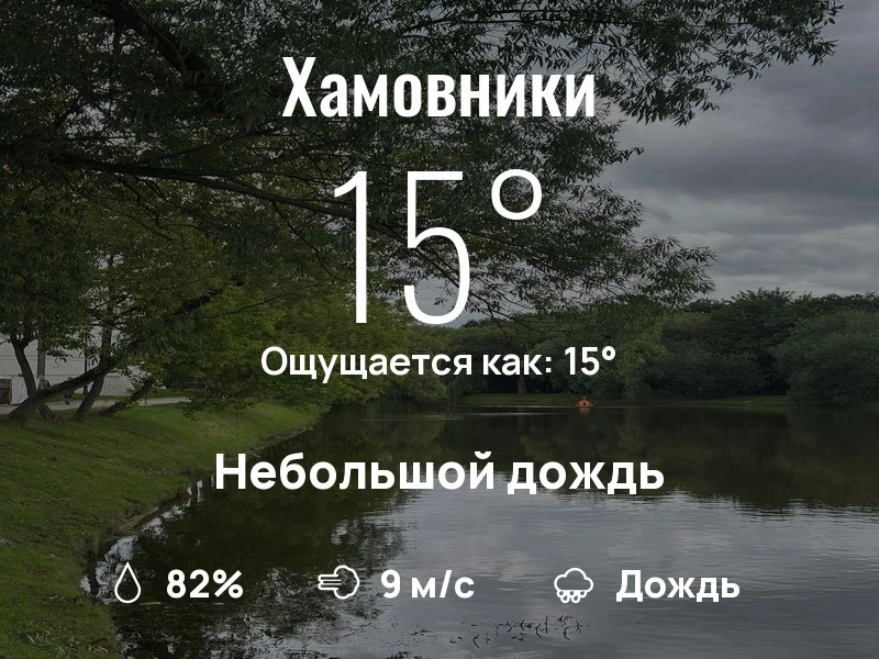 Что с погодой в Хамовниках?