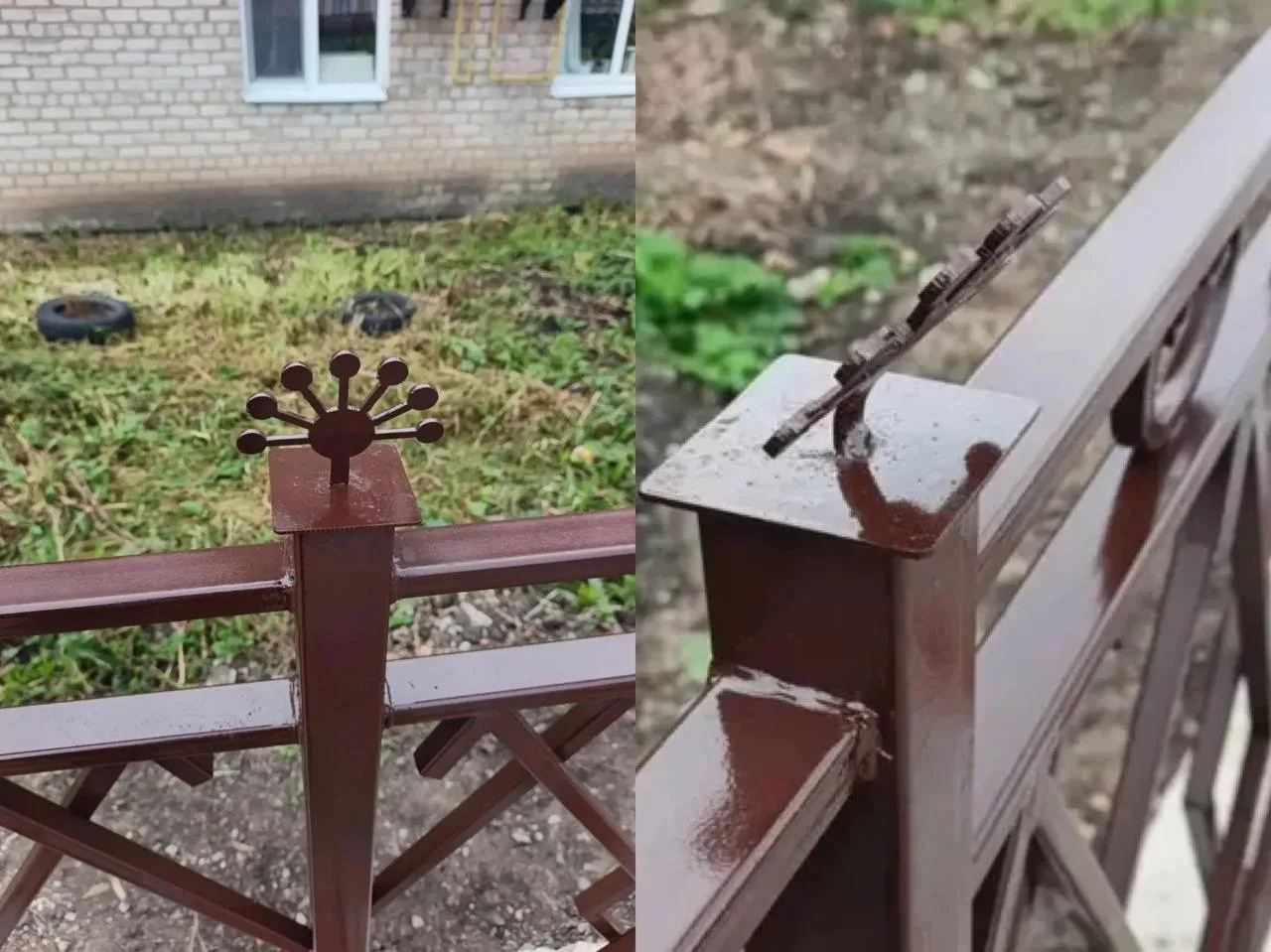👺 В Башкирии вандалы погнули цветы курая на новом заборе