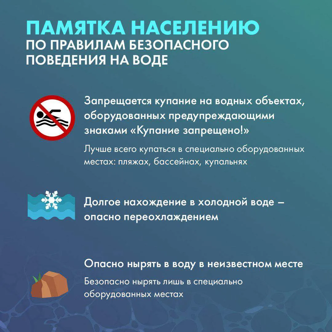 Памятка по правилам безопасного поведения на воде🏊