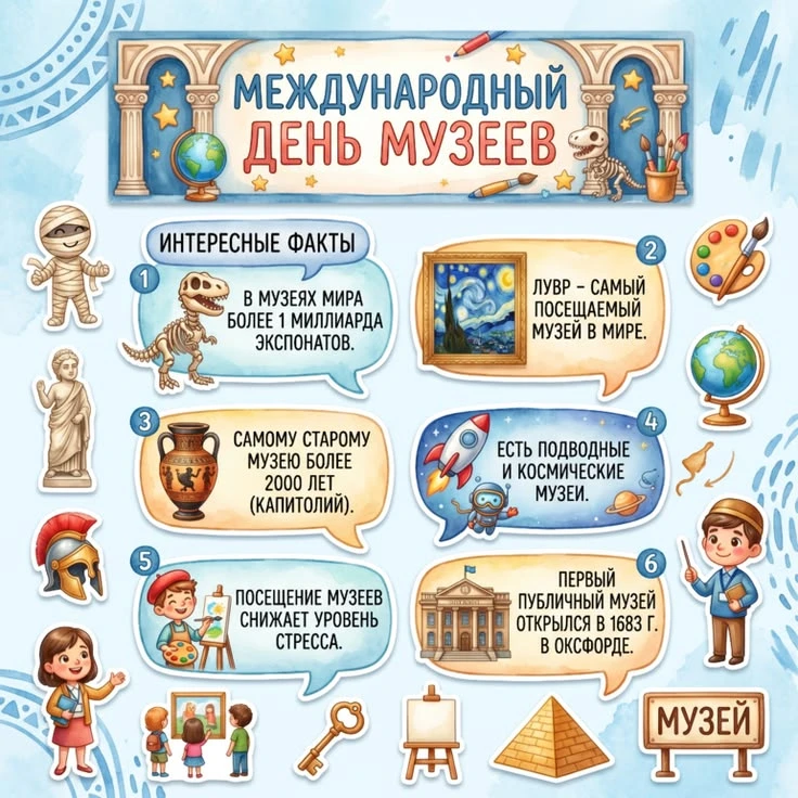 🔥В честь Международного дня музеев делимся с вами подборкой любопытных фактов о главны...