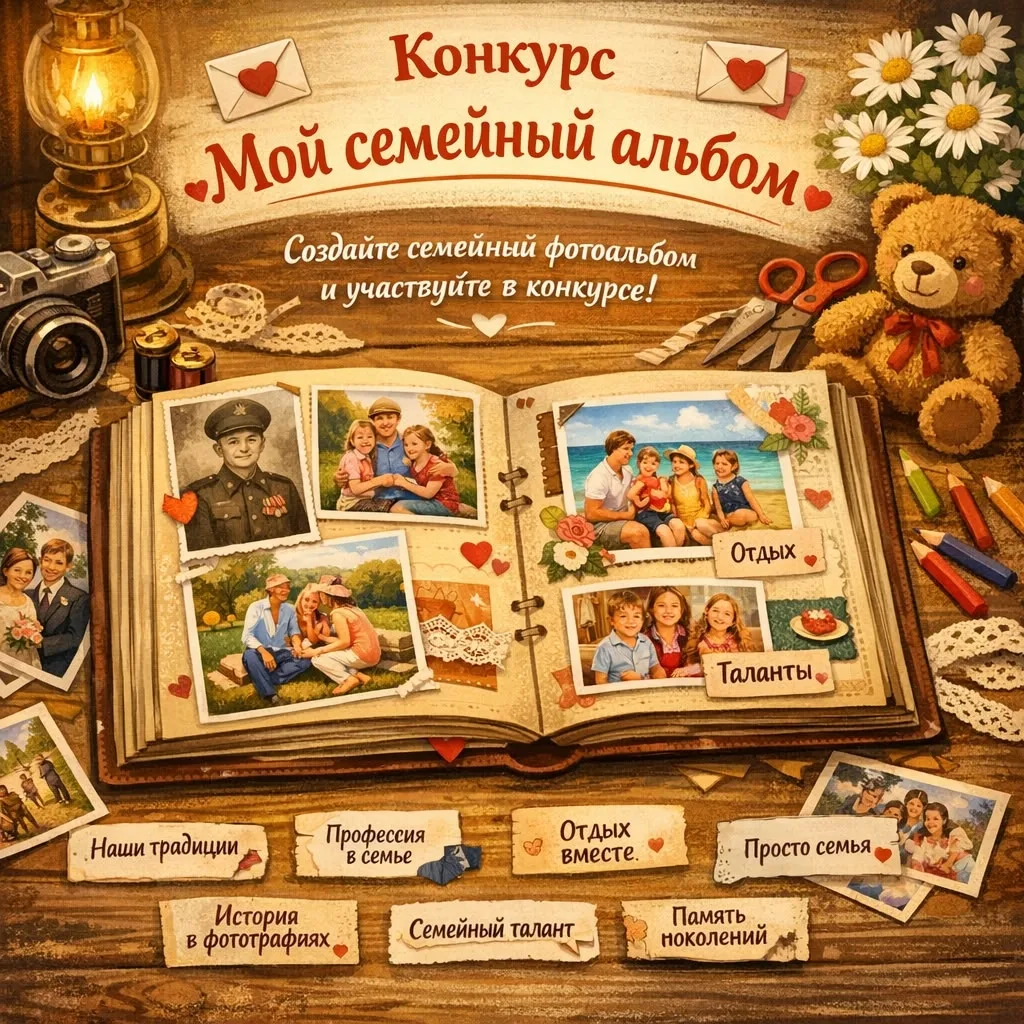 💌 Конкурс "Мой семейный альбом" 💌  Фотографии - это хранители времени и воспоминаний. Благодаря им м