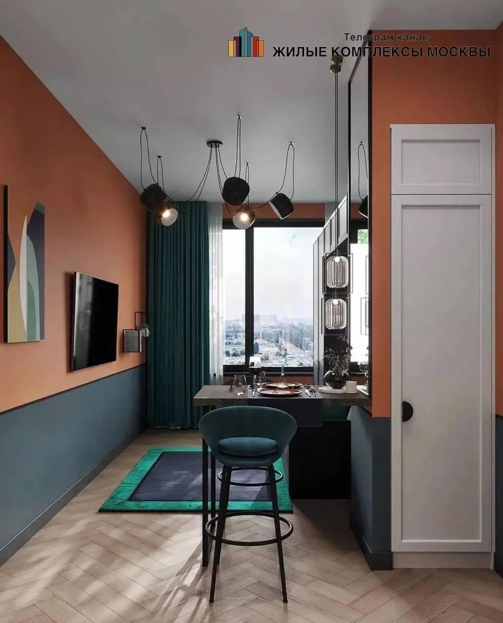 ☯️ Style: яркая малышка-студия для сдачи в аренду   ✅ Метраж: 21,5 кв. м.  ❓Как вам? 👍  ✅ Жилы