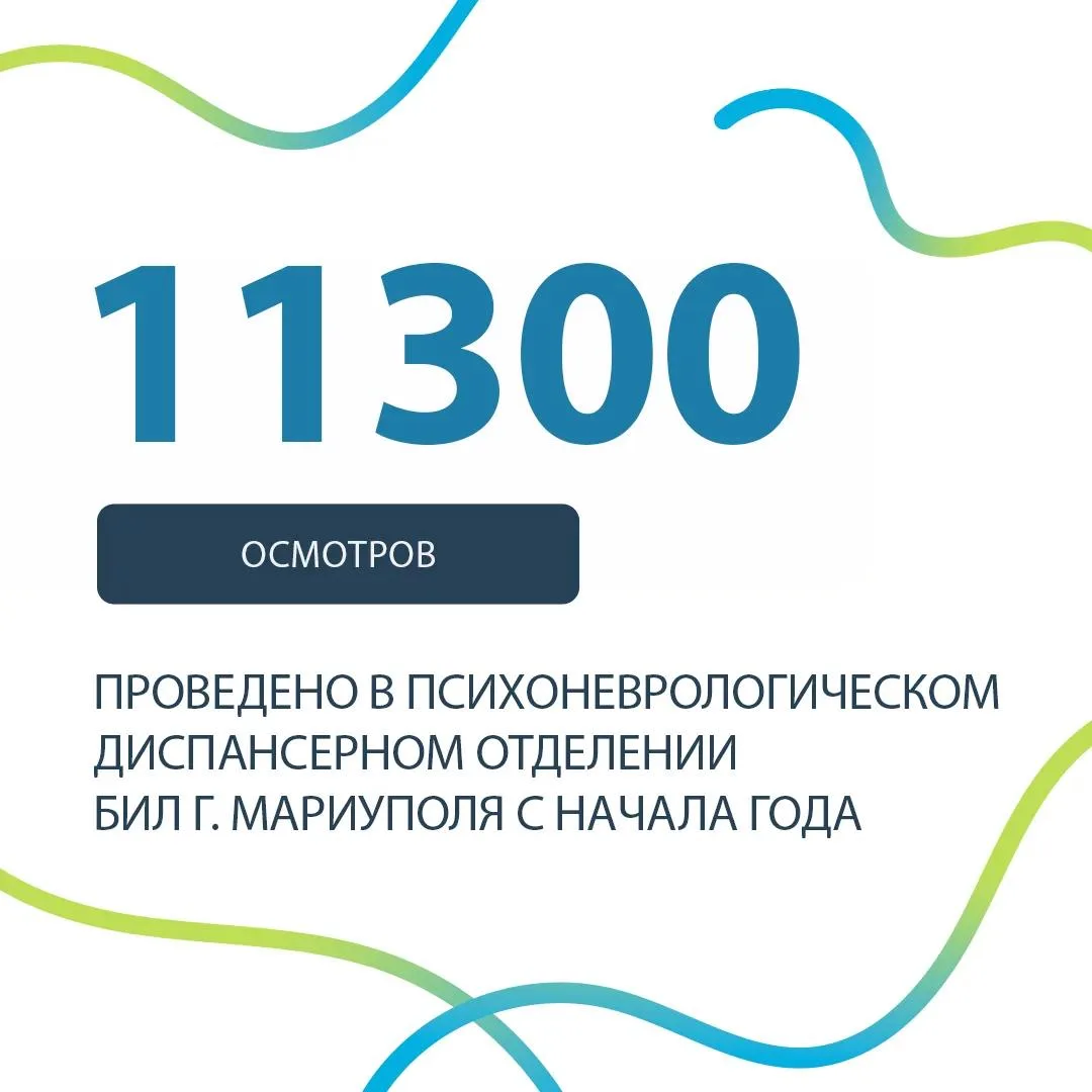 11300 осмотров пациентов проведено в психоневрологическом диспансерном отделении БИЛ г....