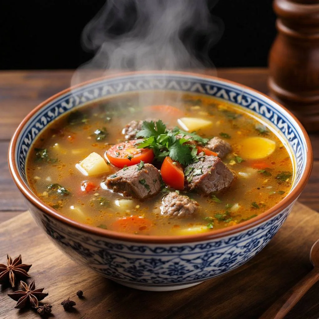 Шурпа — наваристый восточный суп с мясом и овощами 🍲✨