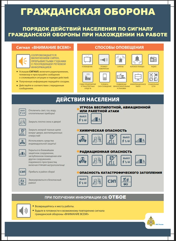 📢Действуем быстро и правильно в режиме ракетной опасности
Сейчас на территории РФ во многих региона