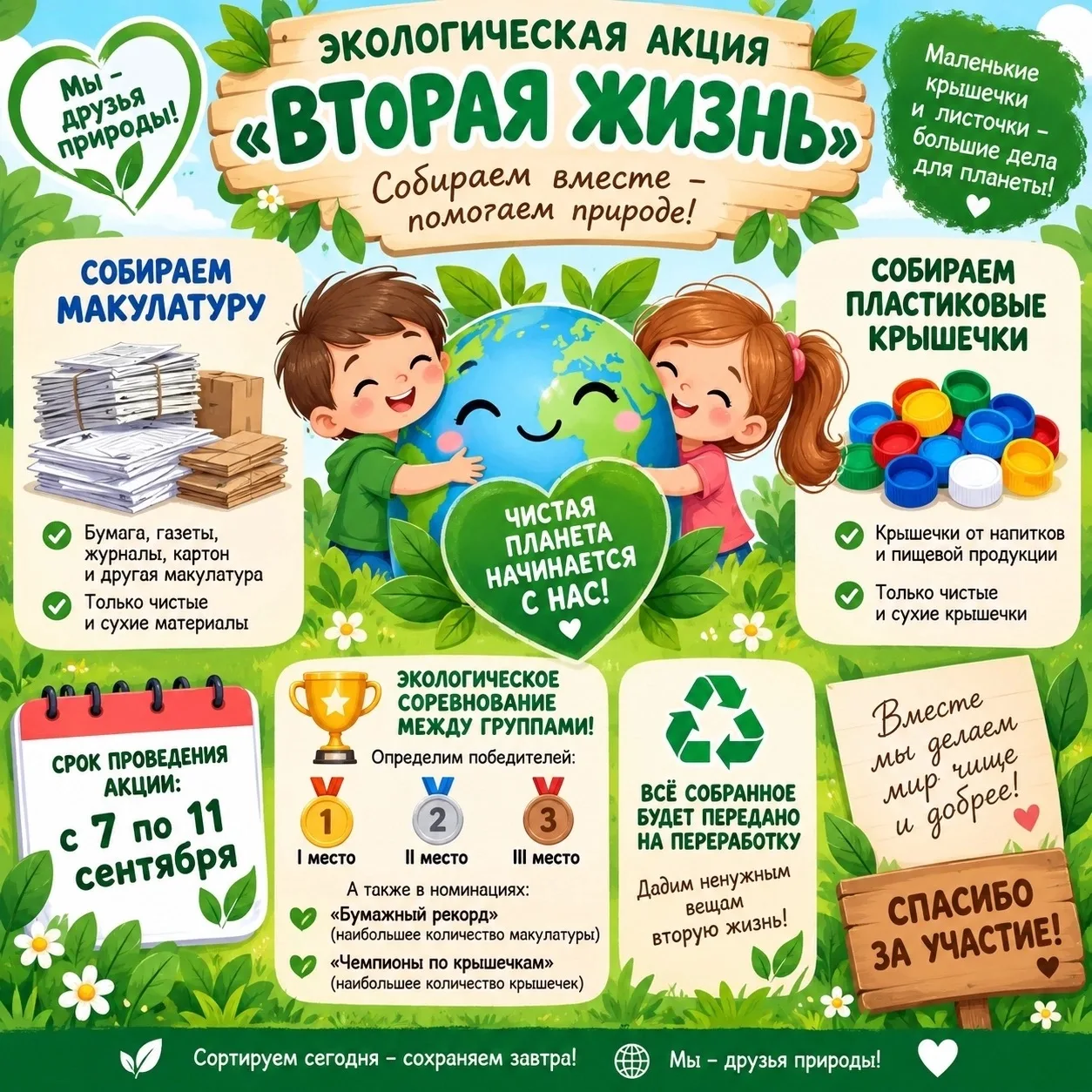 ♻️ ЭКОЛОГИЧЕСКАЯ АКЦИЯ «ВТОРАЯ ЖИЗНЬ» 🌍💚