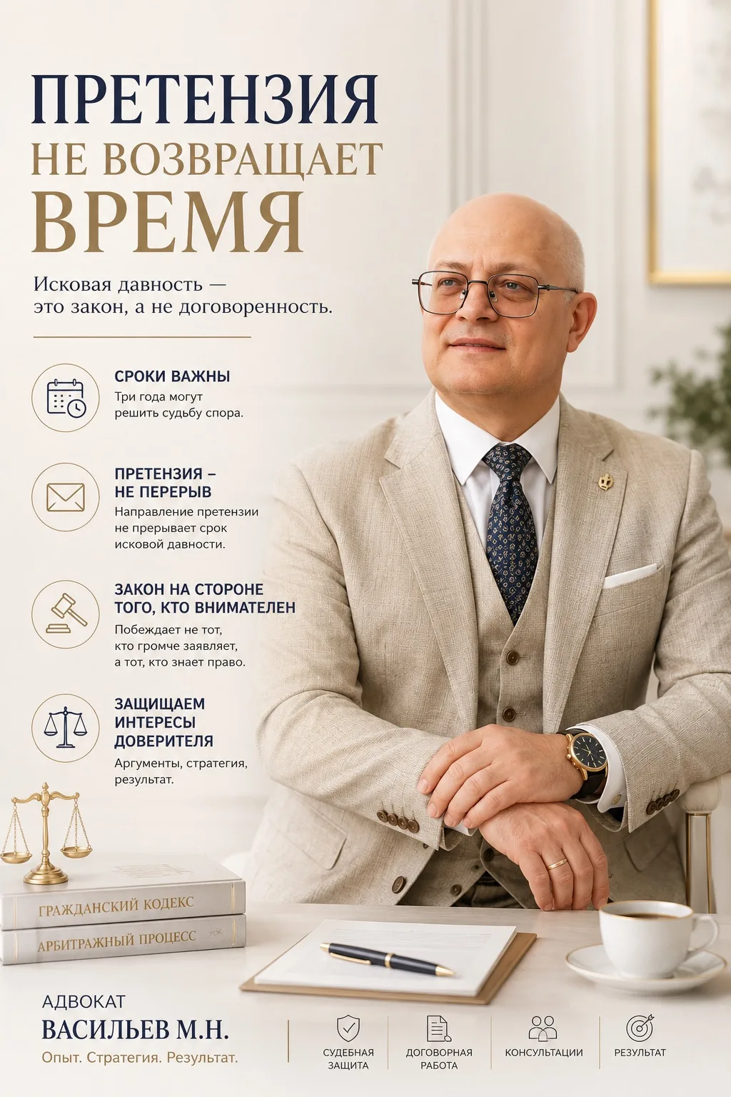 ⏳ ПРЕТЕНЗИЯ НЕ ВОЗВРАЩАЕТ ВРЕМЯ
Иногда выиграть дело можно не только доказательствами, но и внимание