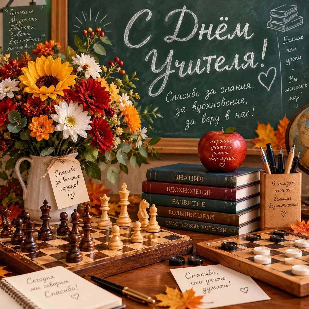Сегодня особенный день — день тех, кто открывает перед нами двери в мир знаний, учит мы...