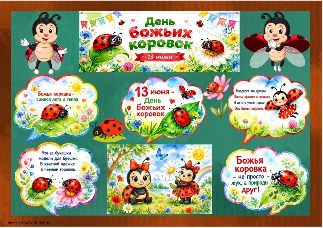Оформление ДЕНЬ БОЖЬИХ КОРОВОК - 13 ИЮНЯ ДОБАВЛЕНО в ВК ДОНАТ и в ПАПКУ ЛАГЕРЬ