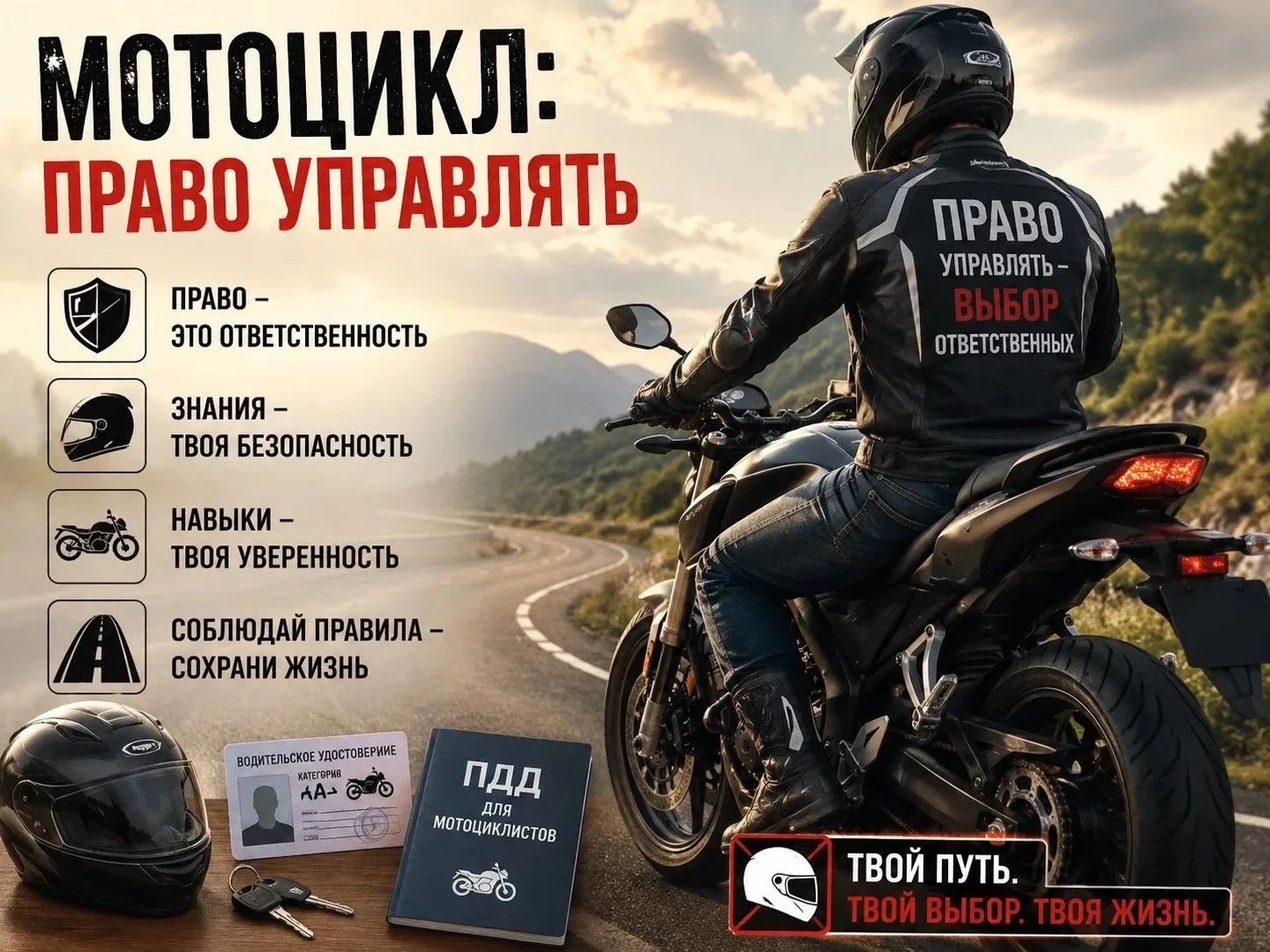Мотоцикл: право управления