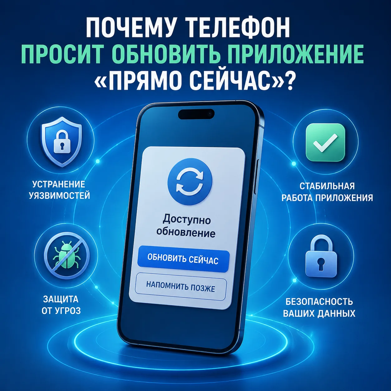 📲Почему телефон просит обновить приложение «прямо сейчас»?