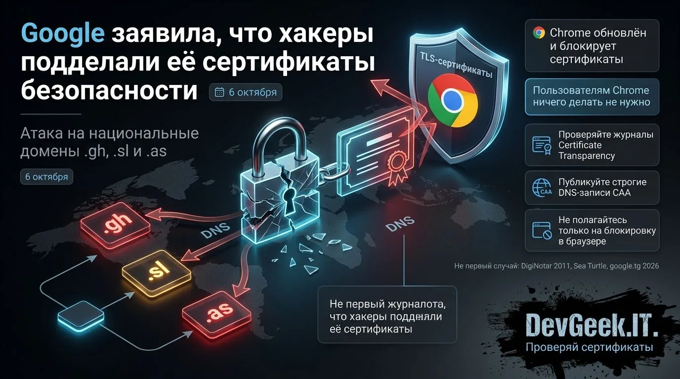**Хакеры подделали TLS-сертификаты Google через национальные домены. Вот как это работа...